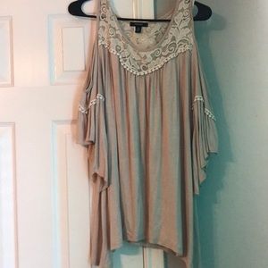 tan off the shoulder top